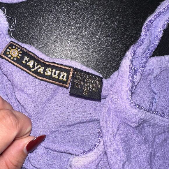 Vintage purple ombré boho mini dress - Picture 4 of 4